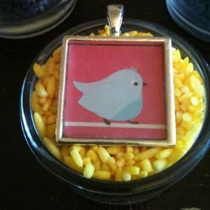 Bird pendant necklace with ball chain